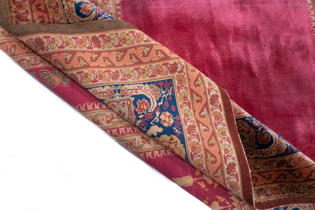 Antique Turkish Silk Ghiordes Rug