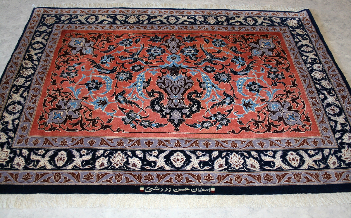 Persian Isfahan Wool & Silk Rug