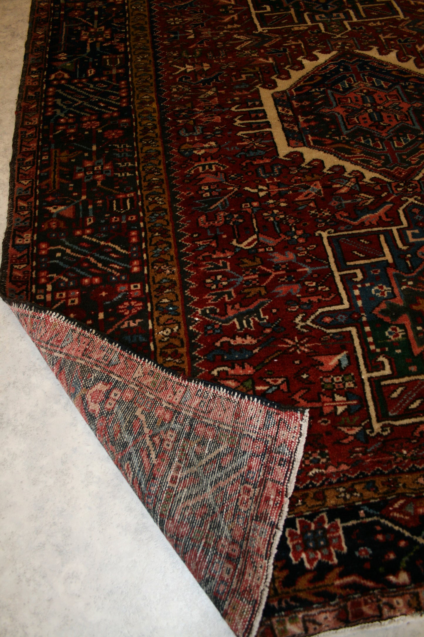 Semi-Antique Persian Gharacheh Rug