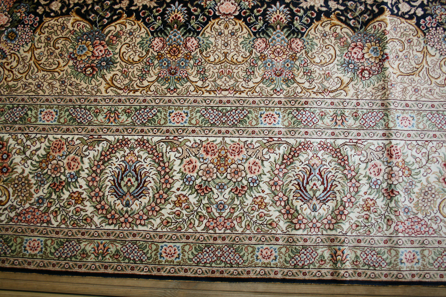Chinese Kerman Silk Rug