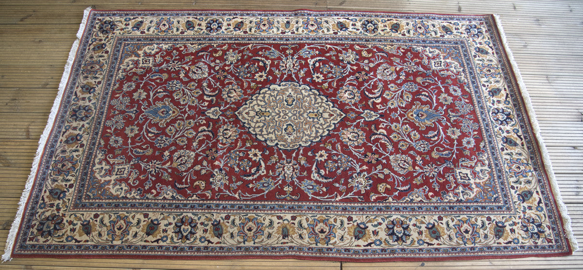 Semi-Antique Persian Isfahan Rug