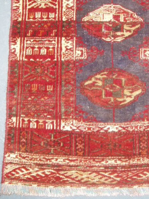 Semi-Antique Persian Turkman Rug