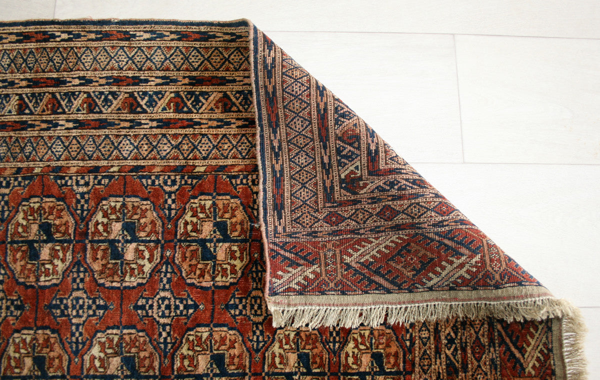 Semi-Antique Afghan Turkman Rug