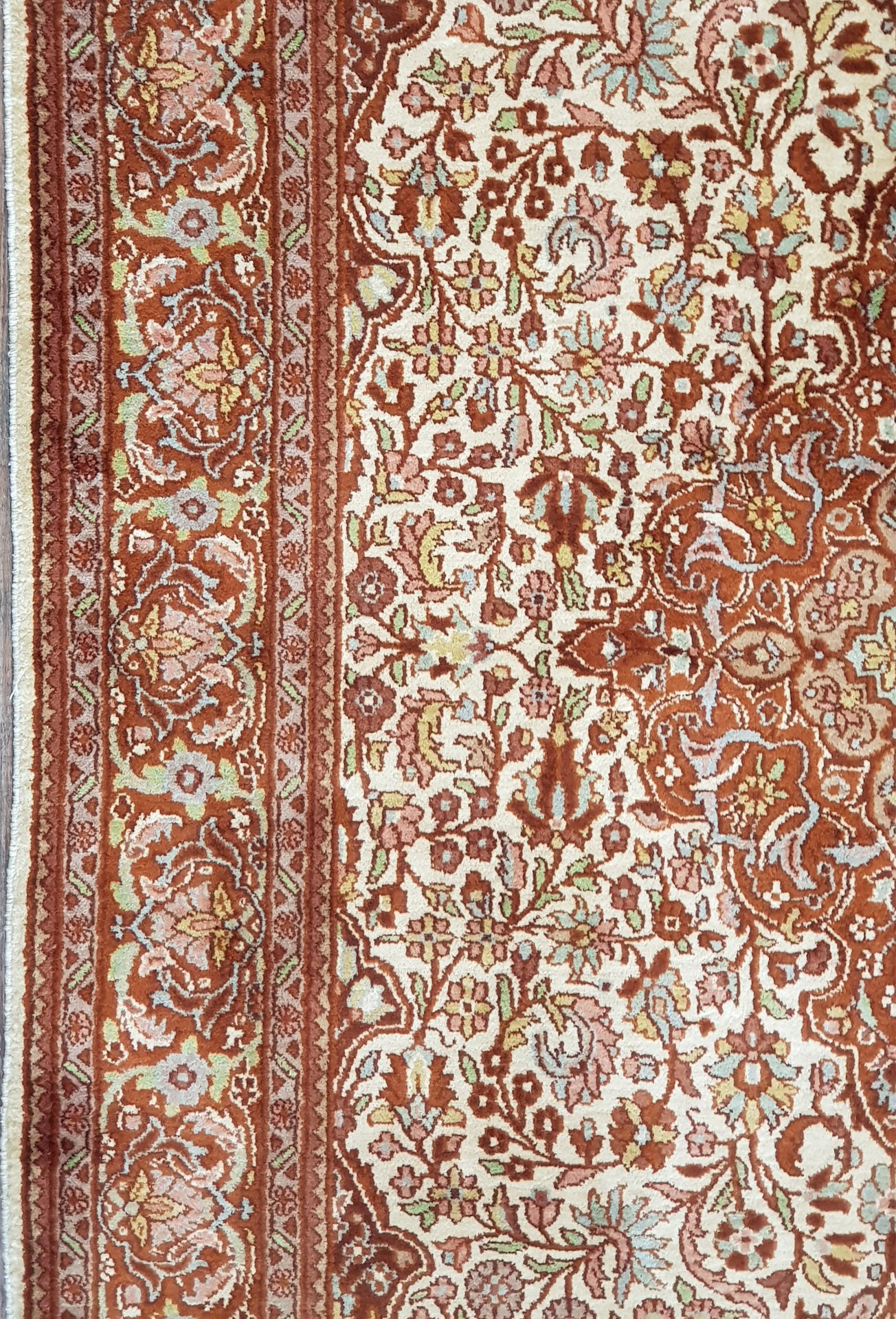 Indian Kashmir Silk Rug