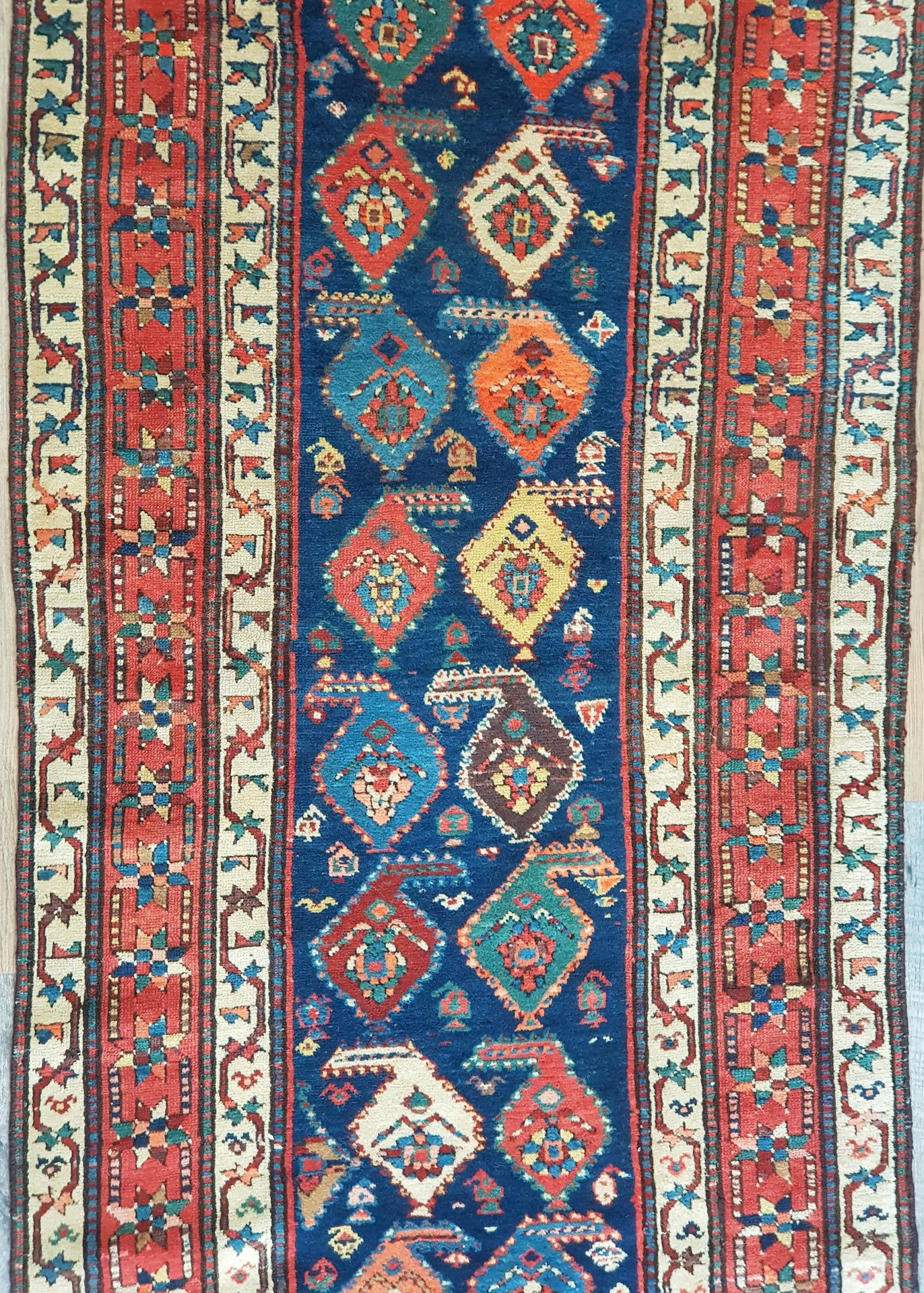 Antique Caucasian Karabagh Runner Rug