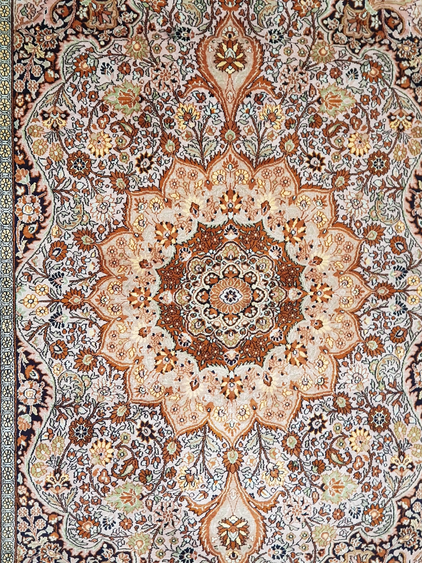 Indian Kashmir Silk Rug
