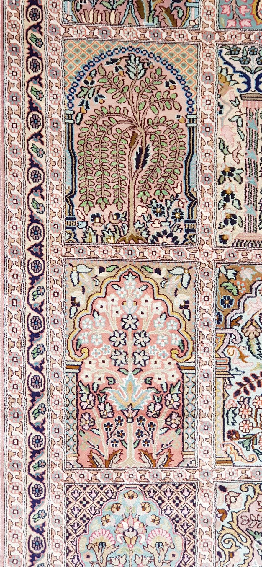 Indian Kashmir Silk Rug