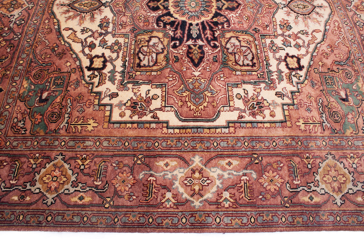 Indian Serapi Square Rug
