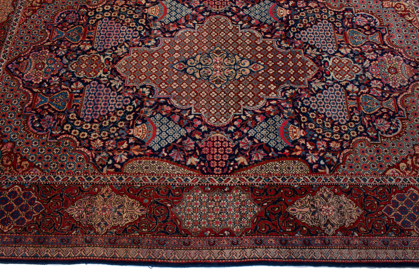 Semi-Antique Persian Kashan Rug