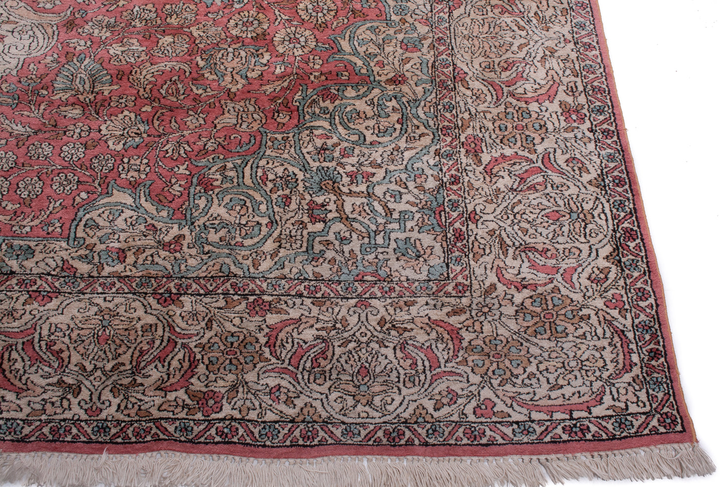 Semi-Antique Indian Kashmir Silk Rug