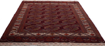 Semi-Antique Afghan Turkmen Rug