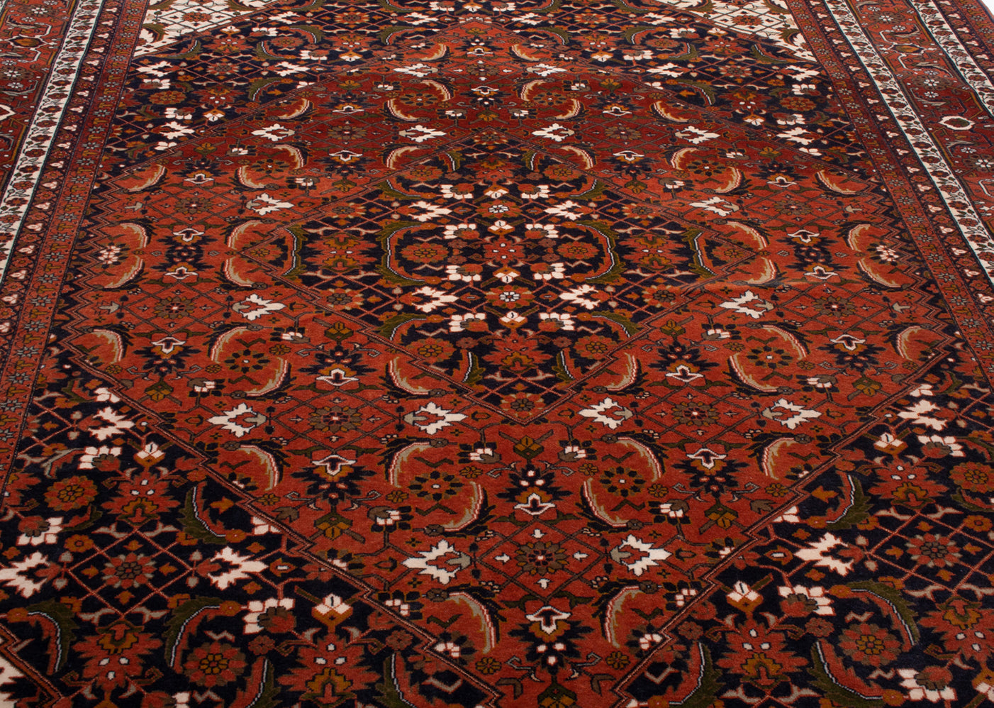 Semi-Antique Persian Quchan Wool & Silk Rug