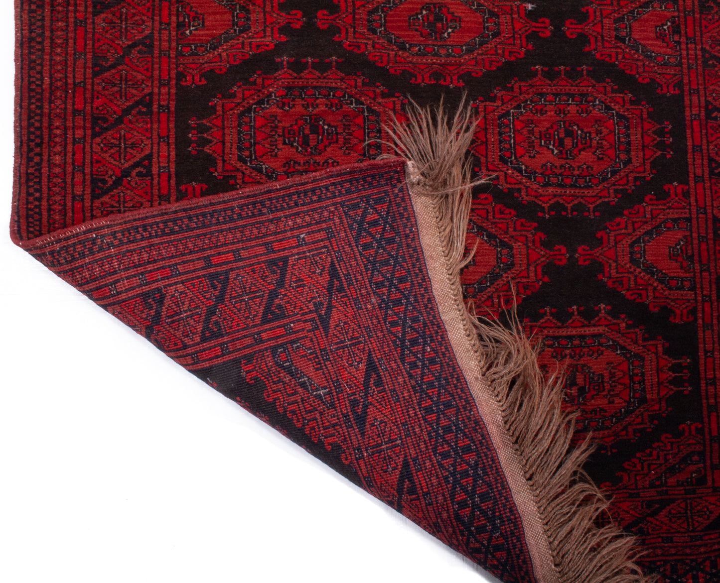Semi-Antique Afghan Turkmen Rug