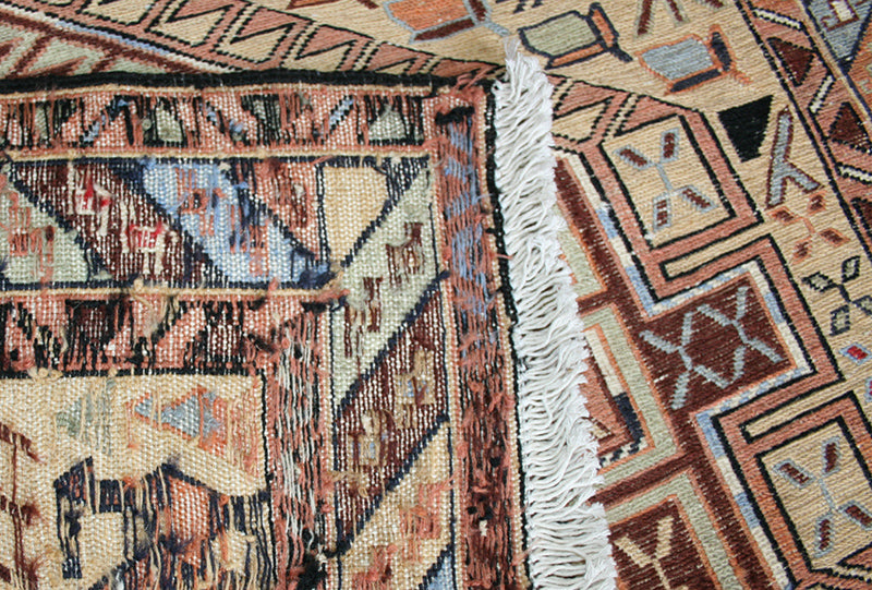 Persian Azari Wool & Silk Soumak Rug