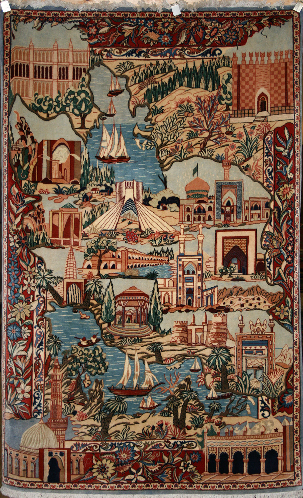 Pictorial Kashmar Persian Rug