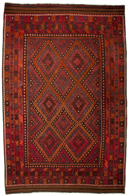 Semi-Antique Afghan Kilim Rug
