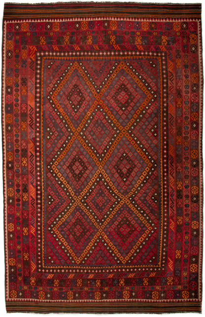 Semi-Antique Afghan Kilim Rug