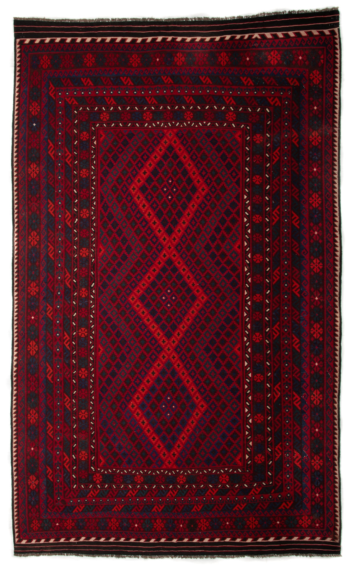 Semi-Antique Afghan Kilim Rug