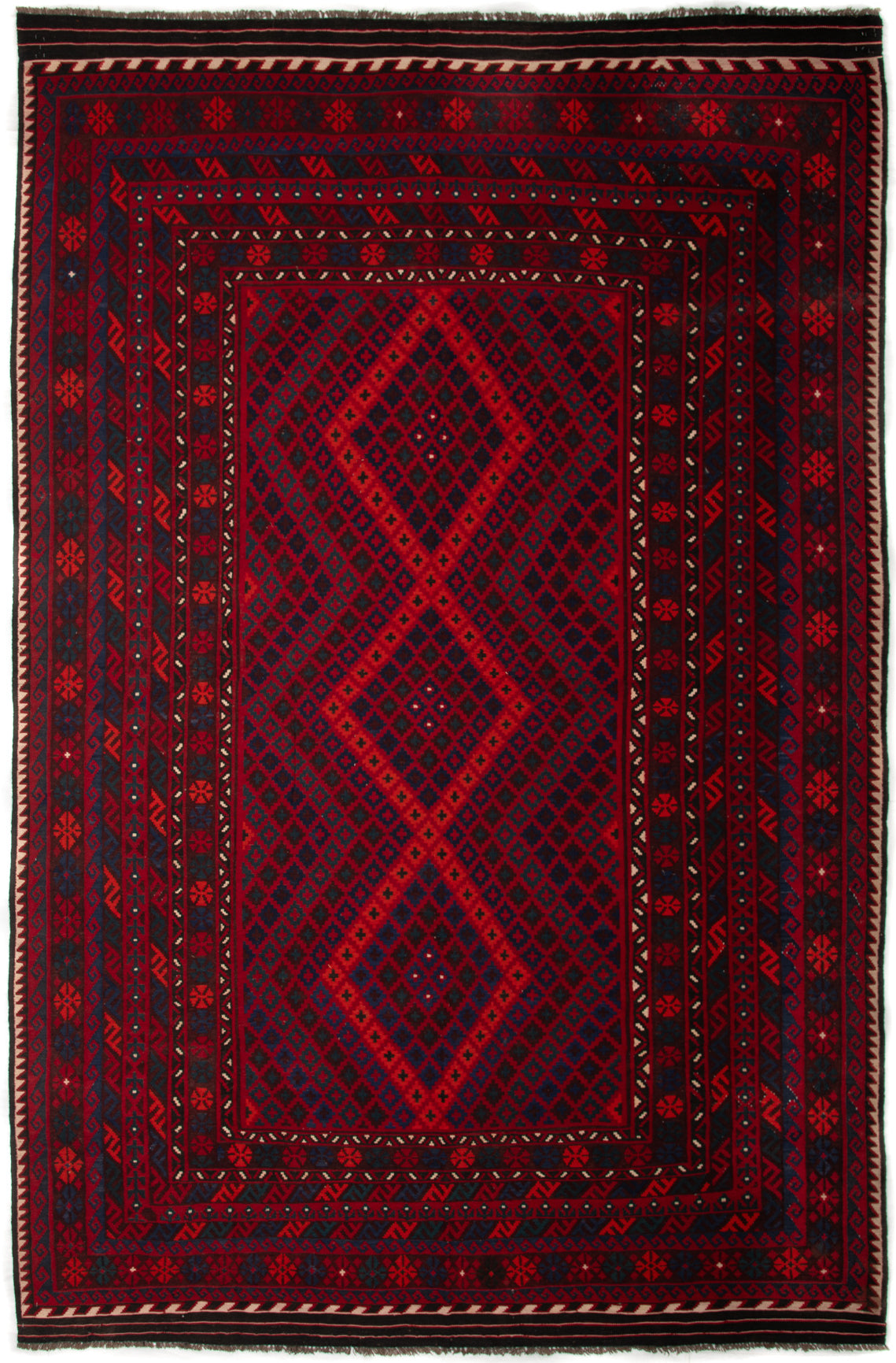 Semi-Antique Afghan Kilim Rug