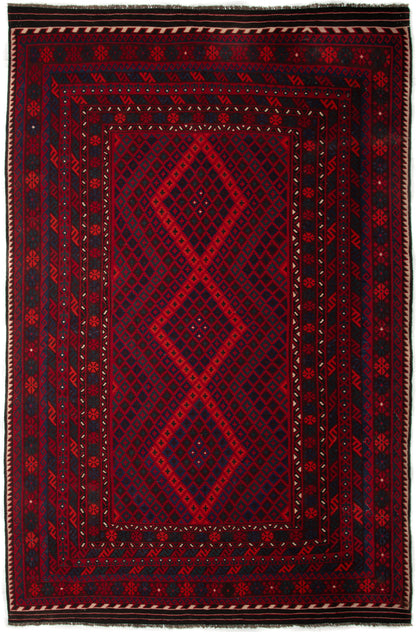 Semi-Antique Afghan Kilim Rug