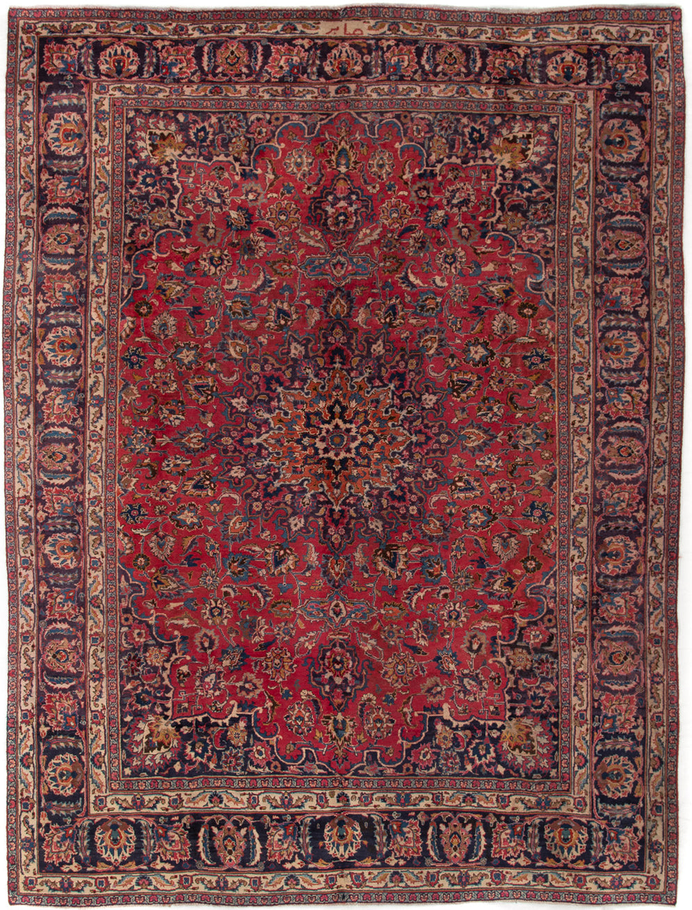 Semi-Antique Persian Mashad Rug