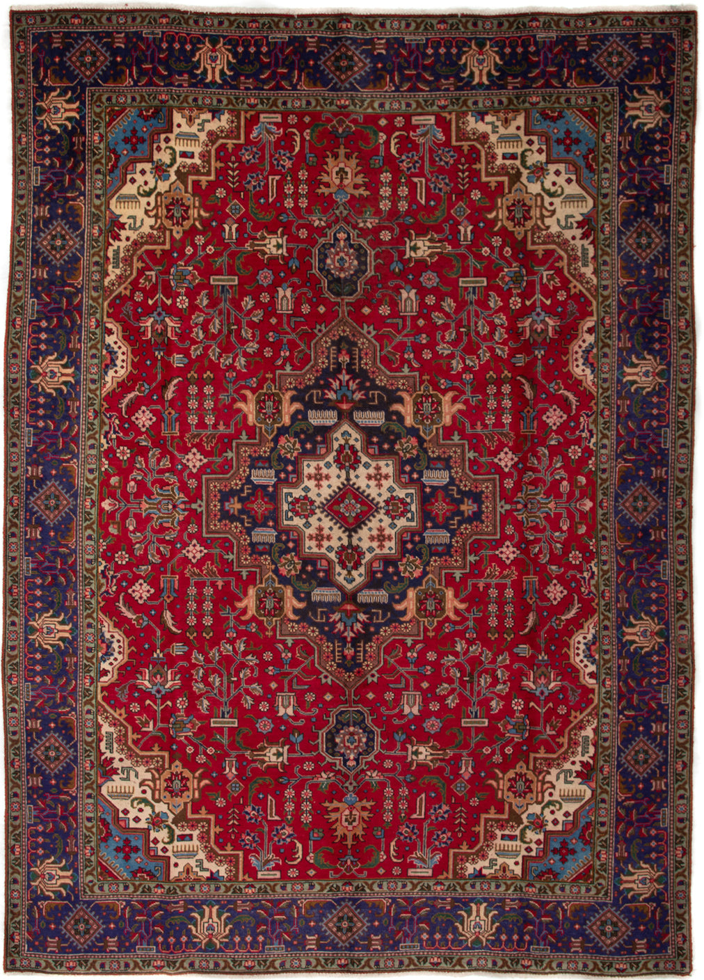 Semi-Antique Persian Tabriz Rug