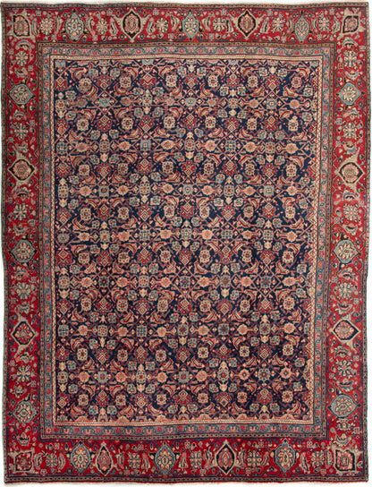 Semi-Antique Persian Mashad Rug
