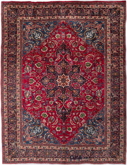 Semi-Antique Persian Mashad Rug