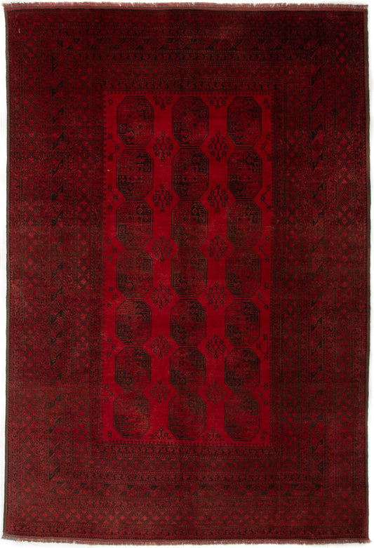 Antique Afghan Aqcha Rug