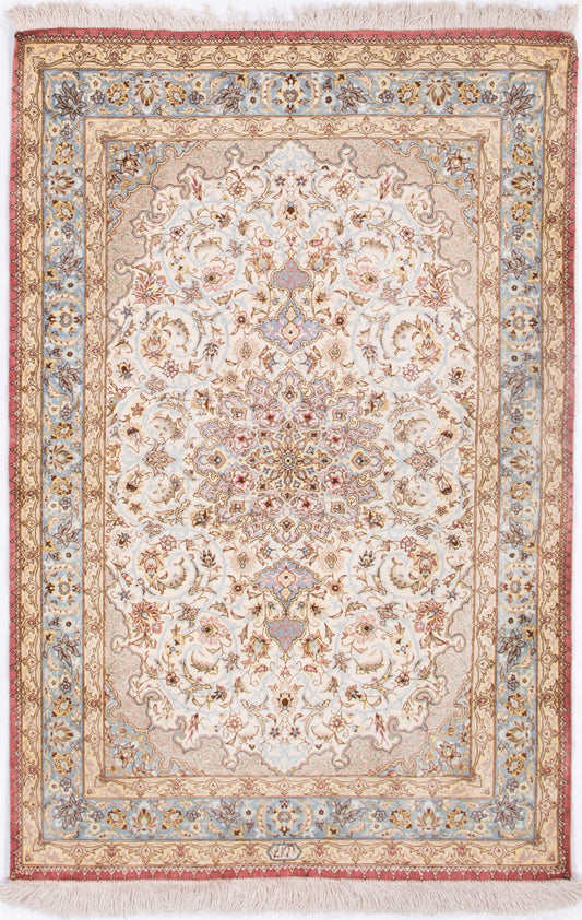 Persian Silk Qom Rug