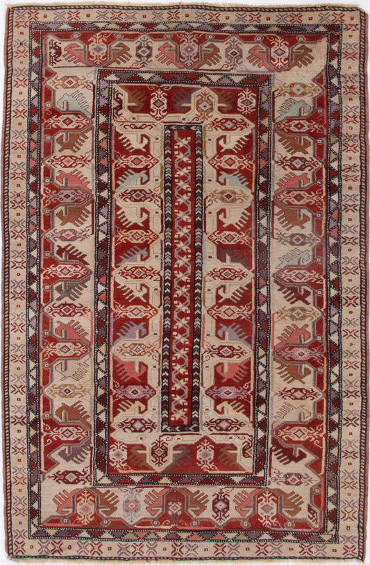 Semi-Antique Turkish Milas Rug