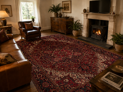 Antique Persian Heriz Rug