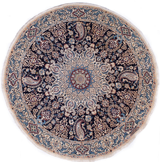 Persian Nain Round Rug