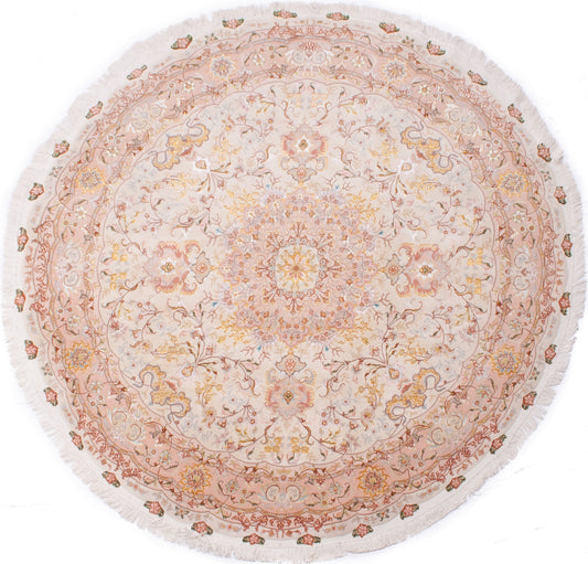 Persian Tabriz Round Rug
