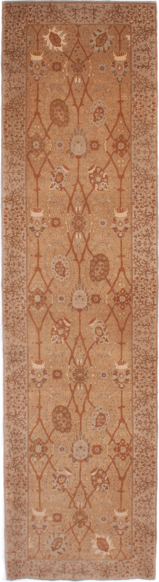 Turkish Ushak Hall Runner Rug