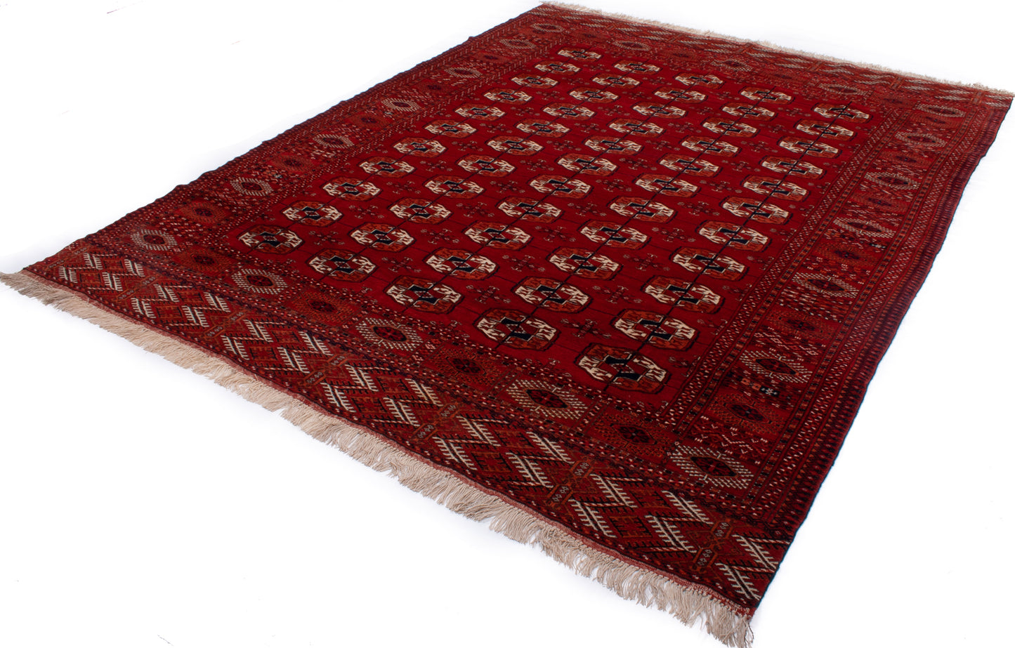 Persian Semi-Antique Turkmen Wool & Silk Rug