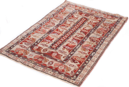 Semi-Antique Turkish Milas Rug