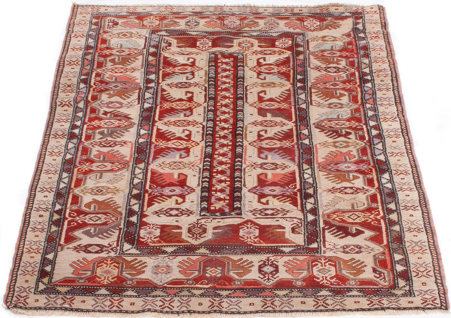 Semi-Antique Turkish Milas Rug