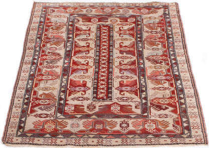 Semi-Antique Turkish Milas Rug