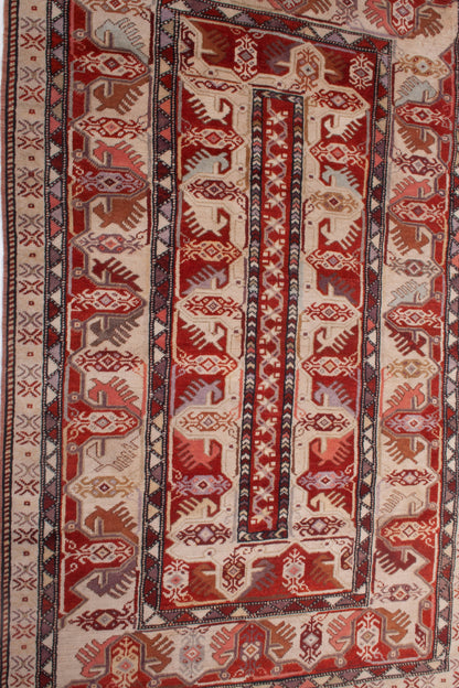Semi-Antique Turkish Milas Rug