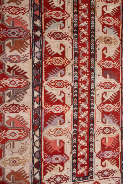 Semi-Antique Turkish Milas Rug