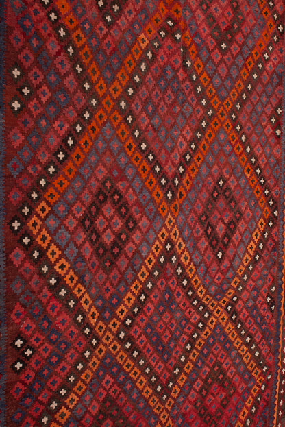 Semi-Antique Afghan Kilim Rug