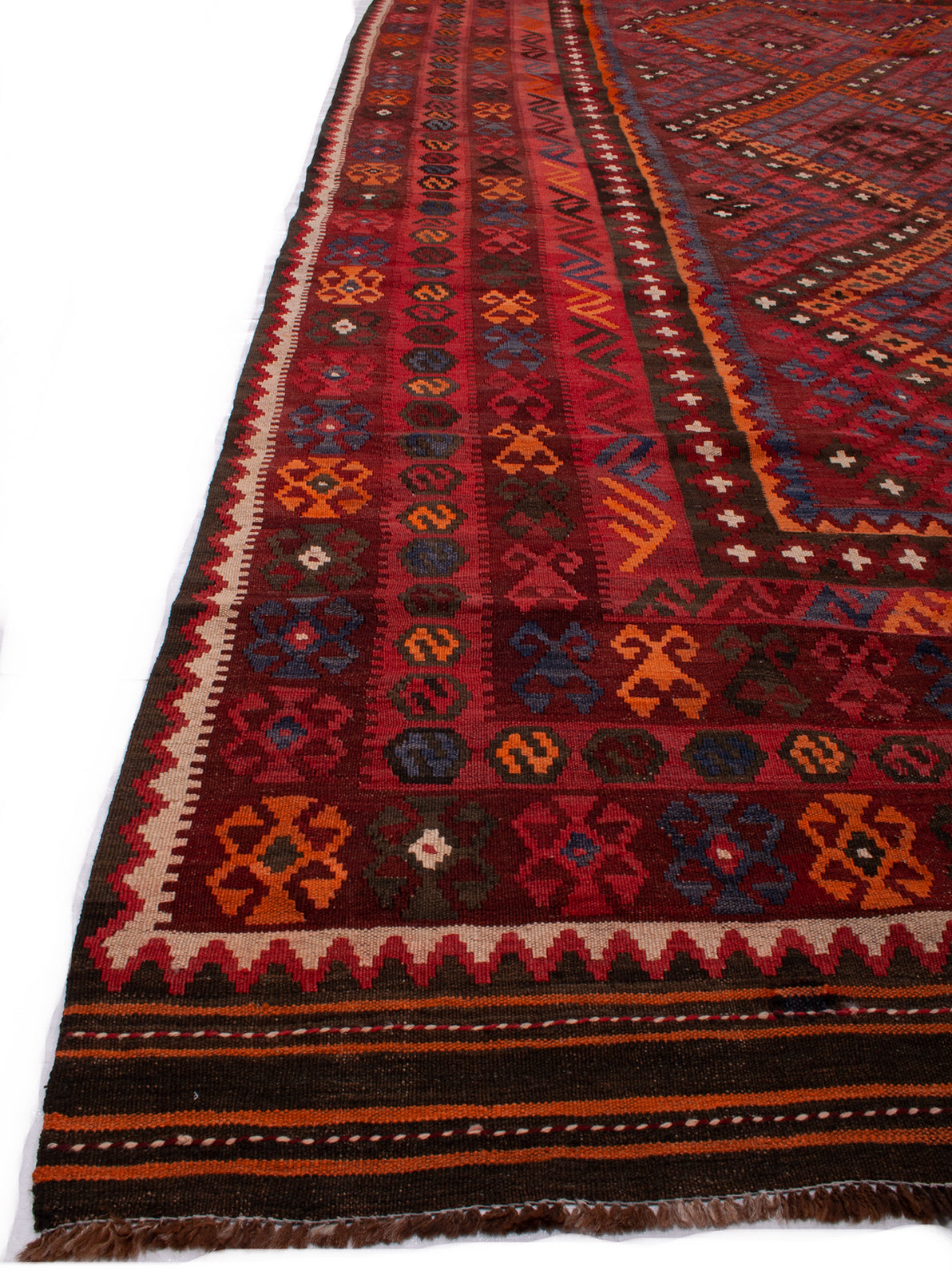 Semi-Antique Afghan Kilim Rug