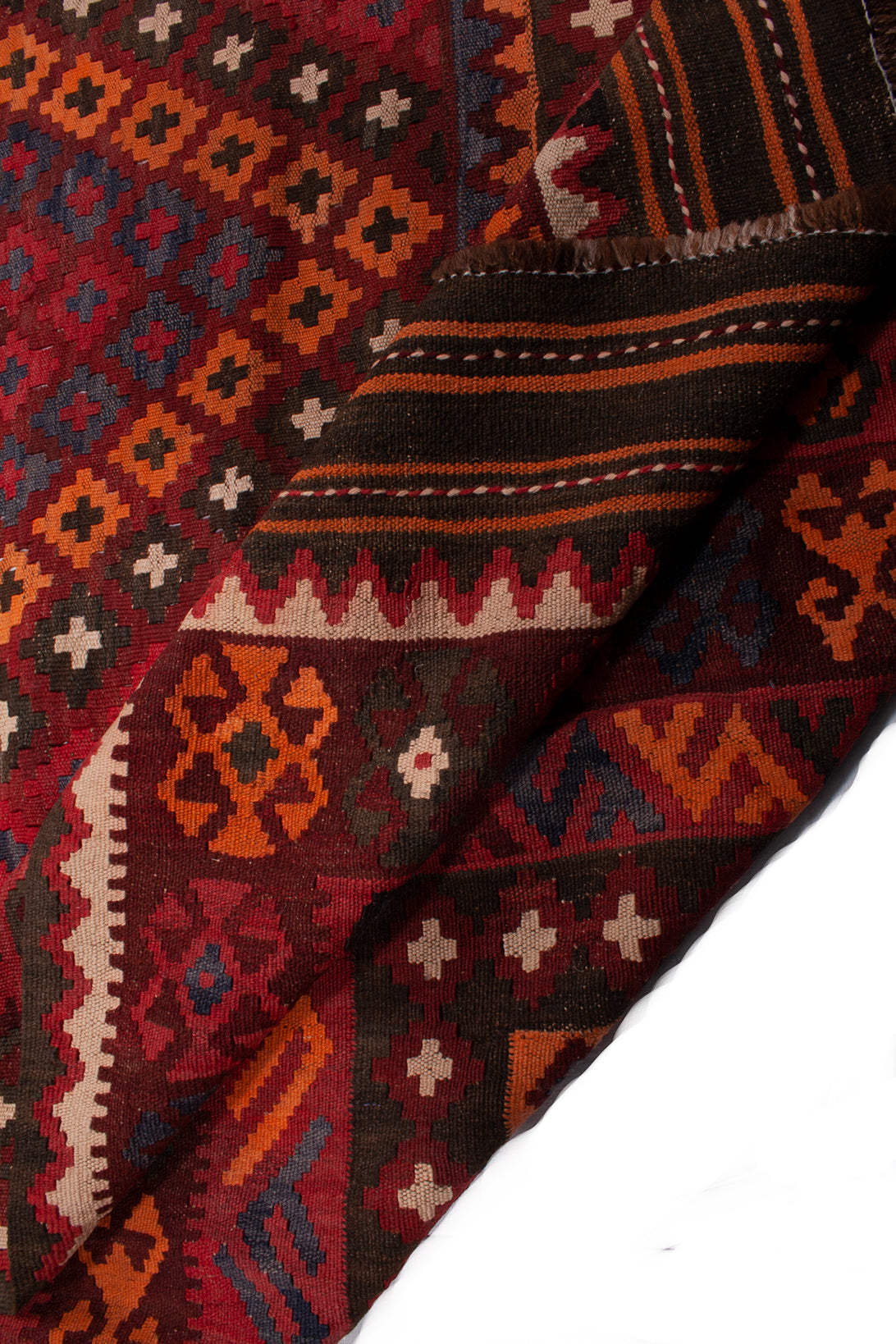Semi-Antique Afghan Kilim Rug