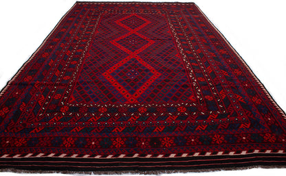Semi-Antique Afghan Kilim Rug