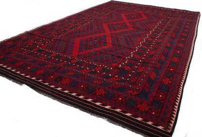 Semi-Antique Afghan Kilim Rug