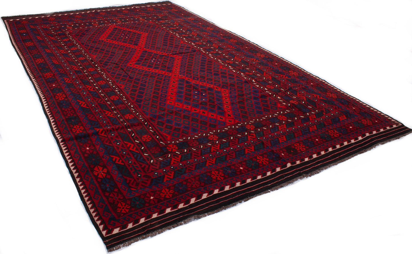 Semi-Antique Afghan Kilim Rug