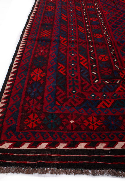 Semi-Antique Afghan Kilim Rug