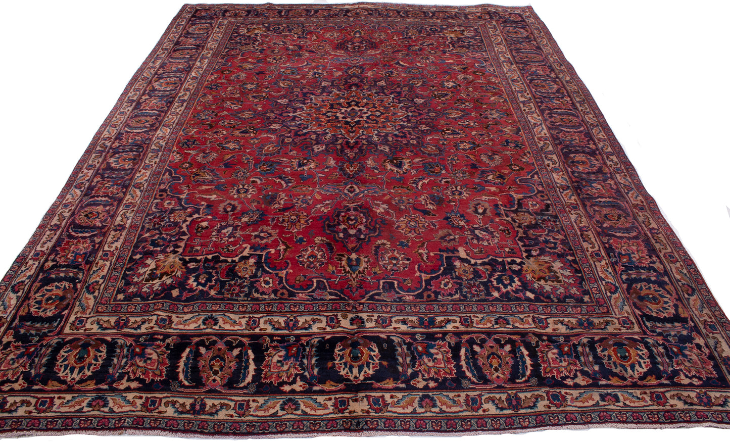 Semi-Antique Persian Mashad Rug