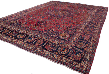 Semi-Antique Persian Mashad Rug